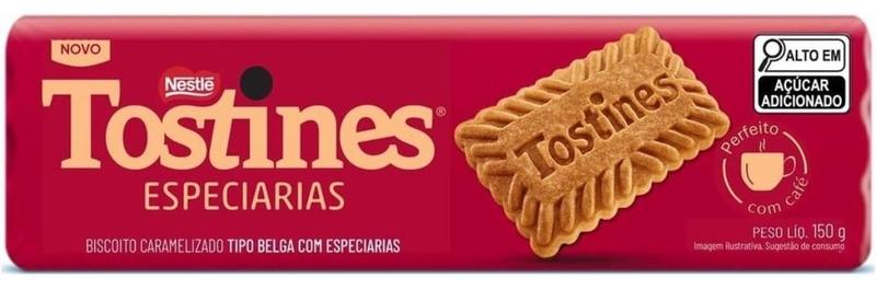 Imagem de Kit c/ 6 Biscoito Caramelizado Com Especiarias Tostines 150g