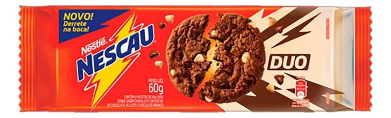 Imagem de Kit c/ 6 Biscoito Cookie Nescau Duo Nestle 60g