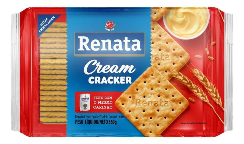 Imagem de Kit c/ 6 Biscoito Cream Cracker Renata Pacote 360g