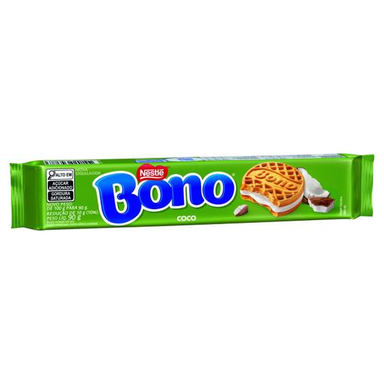 Imagem de Kit c/ 6 Biscoito Recheado de Coco Bono 90g
