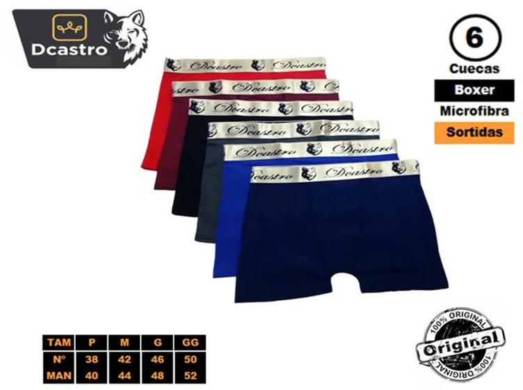 Imagem de Kit c/6 cuecas box cores sortidas