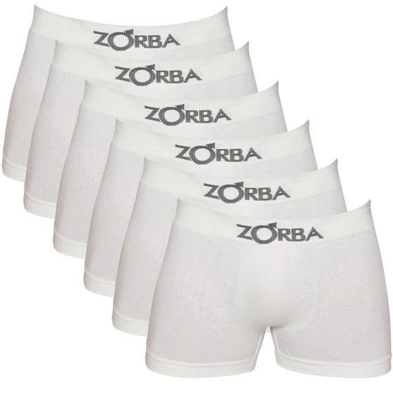 Kit c/ 6 Cuecas Zorba Boxer Seamless 781 Branco Menor preço em Kit c/ 6 Cuecas Zorba Boxer Seamless 781 Branco