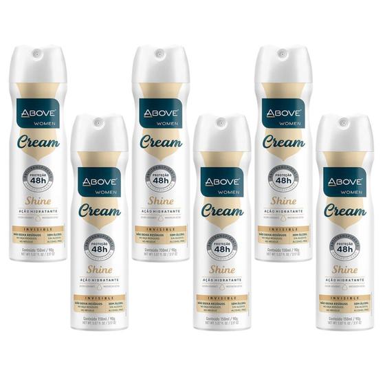 Imagem de Kit C/ 6 Desodorante Antitranspirante Above Cream Shine150ml