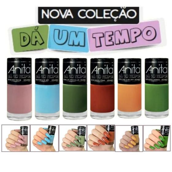 Imagem de Kit C/6 Esmaltes Anita Coleção Dá um Tempo