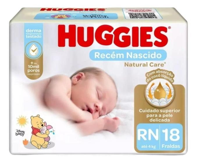 Imagem de Kit c/ 6 Huggies Natural Care Rn 18 un