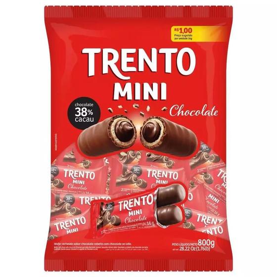Imagem de Kit c/ 6 Mini Trento Chocolate 800g