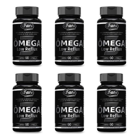 KIT C/ 6 ÔMEGA 3 LOW REFLUX 60 Cápsulas 1000mg UNILIFE Ômega 3 / Óleo de Peixe Magazine Luiza