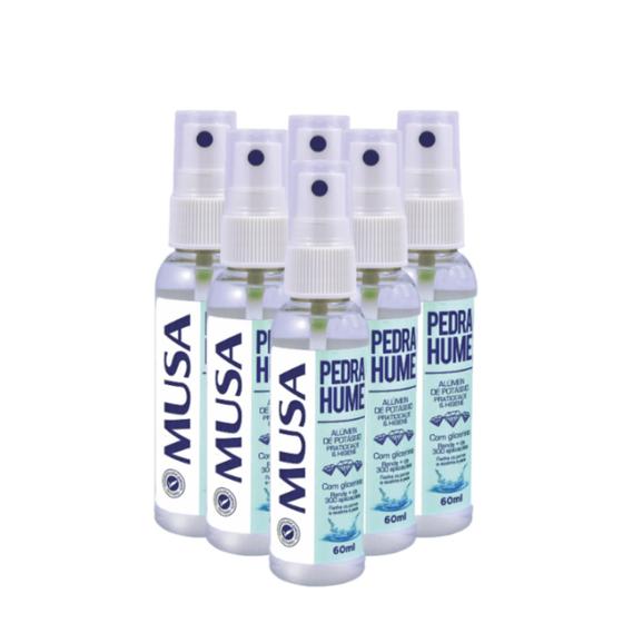 Imagem de Kit C/ 6 Pedra Hume Musa 60 ml cada Antiséptico