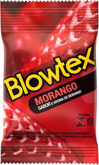 Imagem de Kit c/ 6 Preservativo Morango com 3 Unidades, Blowtex