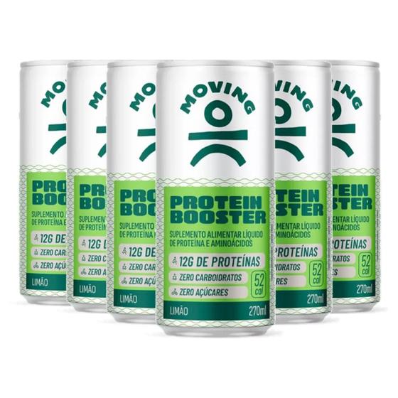 Imagem de Kit c/ 6 Refrigerante Proteico MOVING Limão 270ml