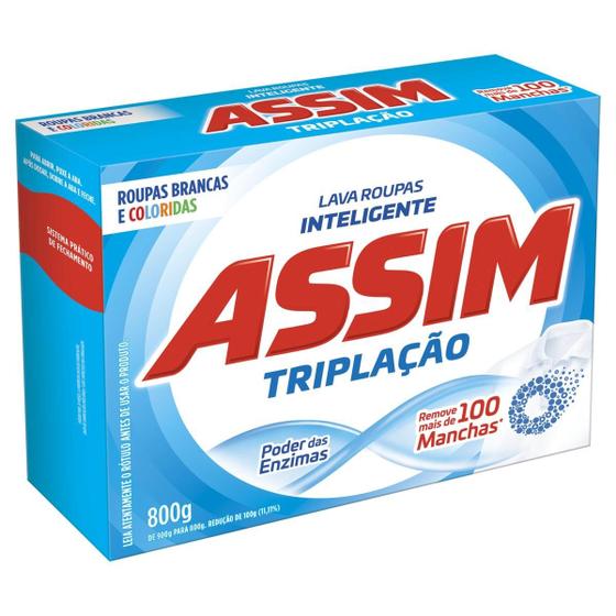 Imagem de Kit c/ 6 Sabao Assim Triplacao 800g