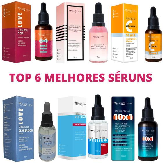 Imagem de Kit C/6 Serum Facial Com Ácido Hialurônico, Vit B5, Colágeno