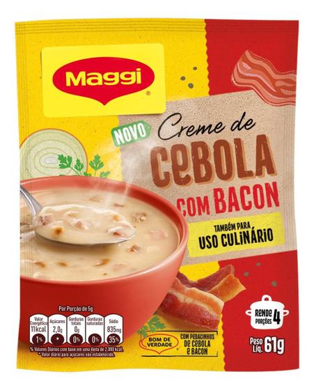 Imagem de Kit c/ 6 Sopa instantanea Maggi creme cebola com bacon 61g