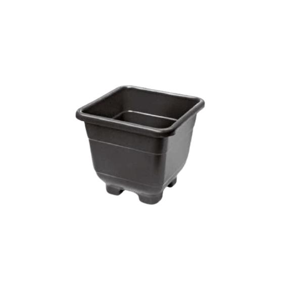 Imagem de Kit C/6 Vaso Quadrado 22 cm Preto Decorativo Para plantas - BRASAMI