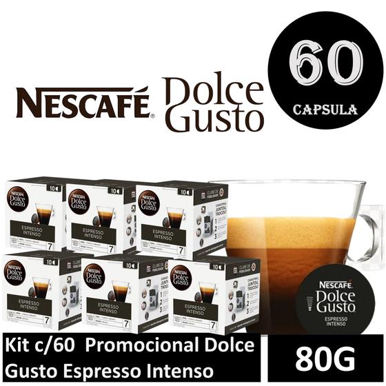 Imagem de Kit c/60 Promocional  Dolce Gusto Espresso Intenso 80g