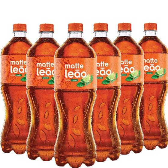 Imagem de Kit c/ 6un Chá Matte Limão LEÃO Natural Pet 1,5L