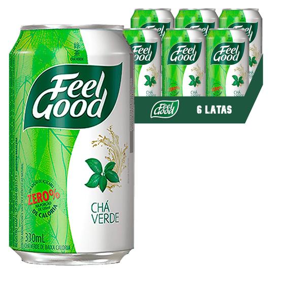 Imagem de Kit c/ 6und Chá Verde com Limão FEEL GOOD Lata 330ml