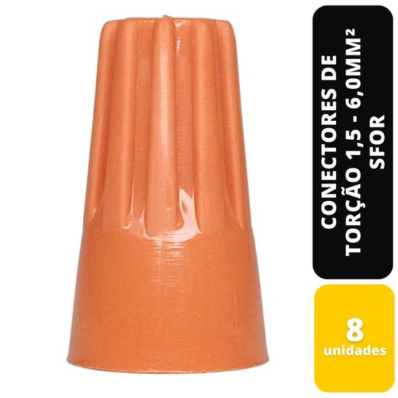 Imagem de Kit c/8 conectores de torção laranja 1,5 - 6,0mm² sfor