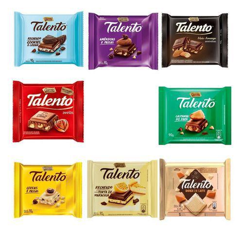 Kit C/8 Garoto Talento 90g - 8 Sabores Menor preço em Kit C/8 Garoto Talento 90g - 8 Sabores