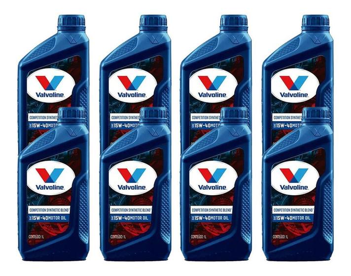 Imagem de Kit C/8 Óleo De Motor Valvoline 15w40 Semissintético Api Sl