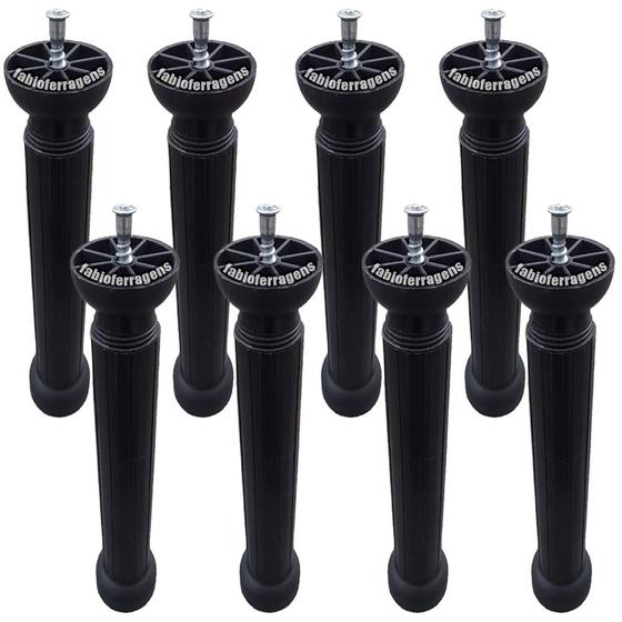 Imagem de Kit C/ 8 Peças - Pe Para Armario Torre De 20 a 24cm Preto