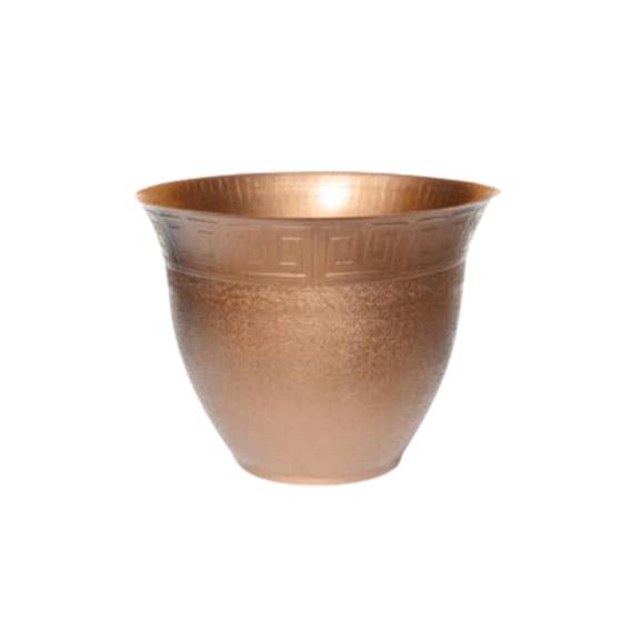 Imagem de Kit C/9 Vaso Redondo 22 cm Plantas Decorativo Linha Bronze - BRASAMI