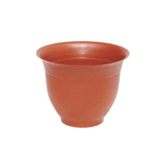 Imagem de Kit C/9 Vaso Redondo 30 cm Marrom Decorativo Para plantas - BRASAMI
