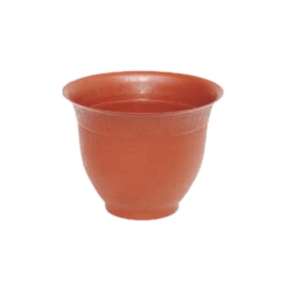 Imagem de Kit C/9 Vaso Redondo 9 cm Marrom Decorativo Para plantas - BRASAMI