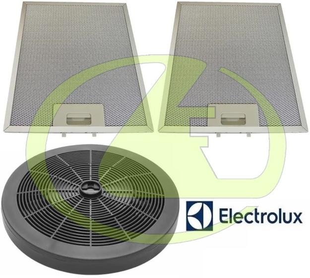 Imagem de Kit c/ Filtro de Carvão e 2 filtros de Alumínio para Depurador Electrolux De60b De60x