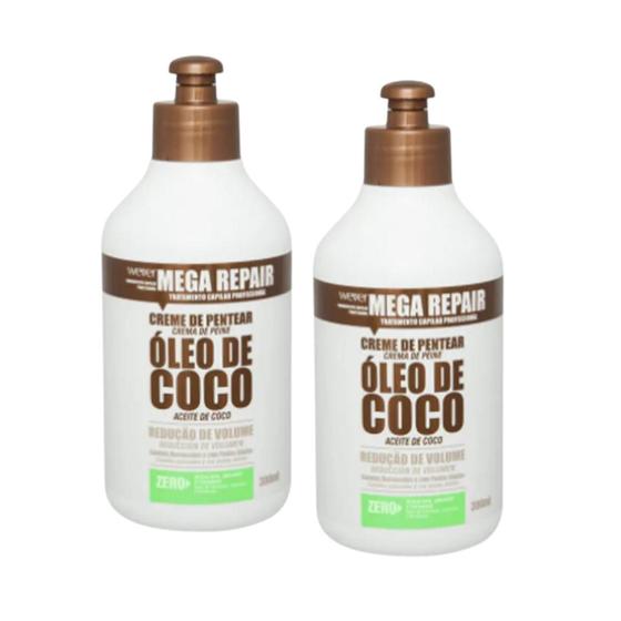 Imagem de Kit C2 Creme Pentear Óleo de Coco 300ml  Wever Cosméticos