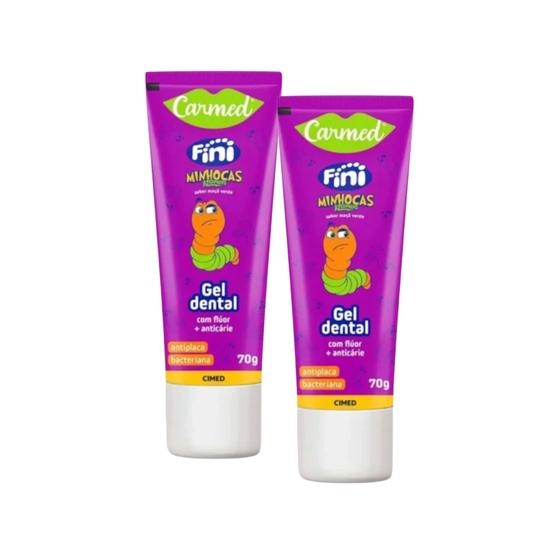 Imagem de Kit C2 Gel Dental com Flúr Minhocas 70g Fini - Cimed