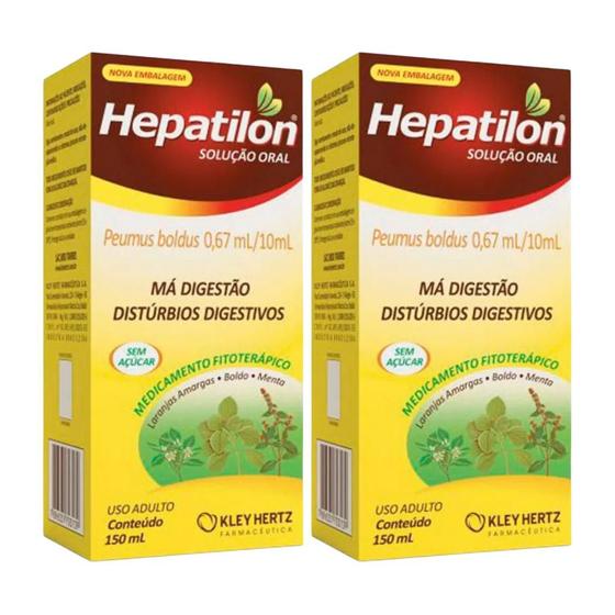 Imagem de Kit C2 Hepatilon Solução Para Má Digestão 150ml - Kley Hertz