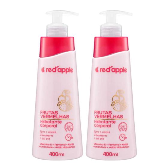 Imagem de Kit C2 Hidratante Corporal Frutas Vermelhas 400ml Red Apple