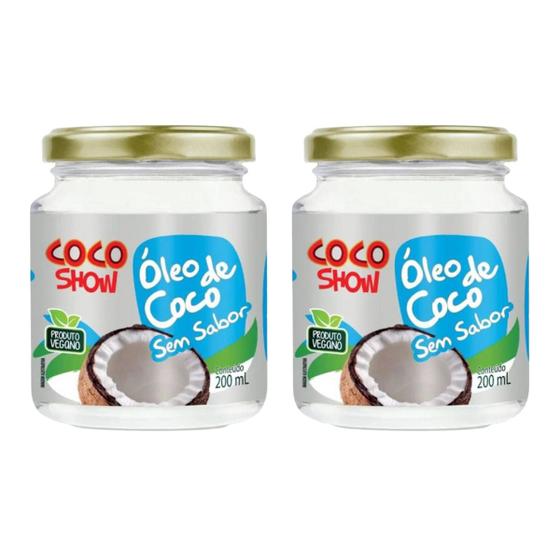 Imagem de Kit C2 Óleo de coco sem sabor 200ml  Coco Show