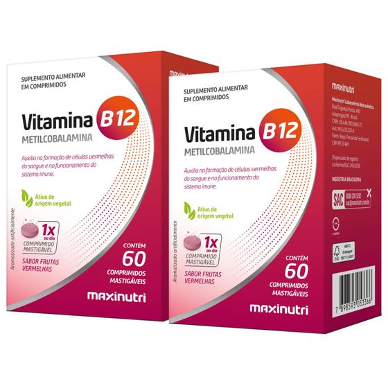 Imagem de Kit C2 Vitamina B12 Metilcobalamina Energia - Maxinutri