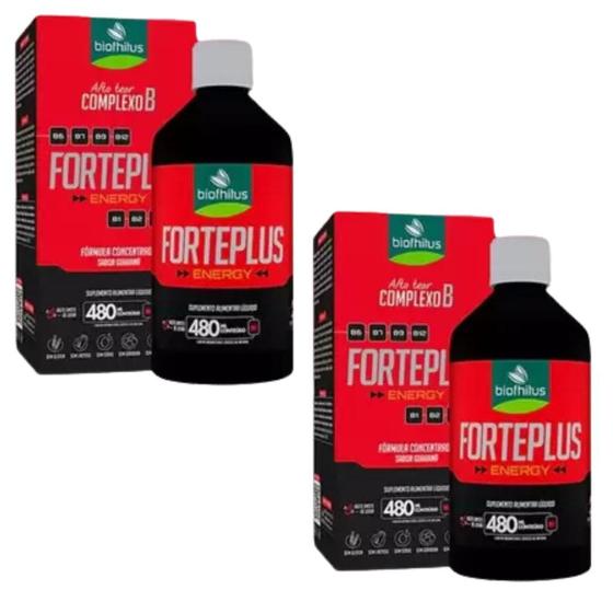 Imagem de Kit C2 Vitamina Forteplus Energy Guaraná 480ml - Biofhitus