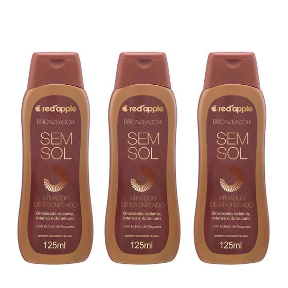 Imagem de Kit C3 Bronzeador Sem Sol 125ml  Red Apple