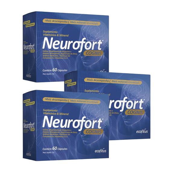 Imagem de Kit C3 Neurofort Cognis Ideal para Memória  Ecofitus