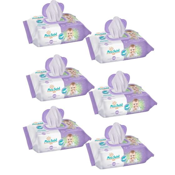Imagem de Kit C6 Meu bebê Soft Toalhas Umedecidas C100  Hygieline