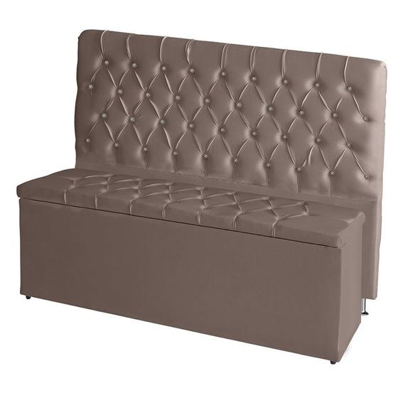 Imagem de Kit Cabeceira De Cama e Calçadeira Baú Estrela Queen 160 cm Suede Capitonê Rosê Casa Móveis e Decoração