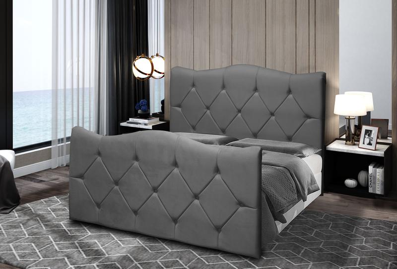 Kit Cabeceira e Peseira Pé Cama de Casal Queen size 160 cm Estofado Pan Dora Cinza Suede Anchar Interiores Menor preço em Kit Cabeceira e Peseira Pé Cama de Casal Queen size 160 cm Estofado Pan Dora Cinza Suede Anchar Interiores