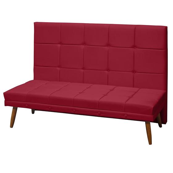 Imagem de Kit Cabeceira Painel e Puff Pé de Cama de Casal Queen size 160 cm Estofado Katherine Vermelho Suede Anchar Interiores 