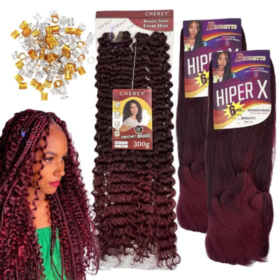 Imagem de Kit Cabelo Tranças Gypsy Braid Cacheado Orgânico + 2 Jumbo