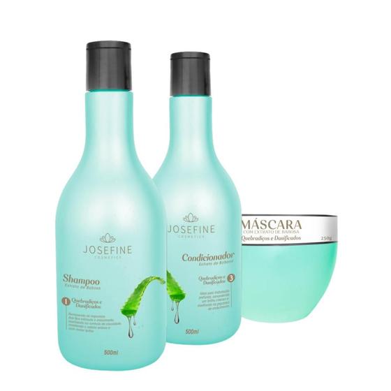 Kit Cabelos Quebradiços e Danificados 03 Passos Josefine Cosmetics ...