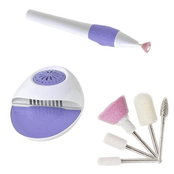 Imagem de Kit Cabine com Ventilador e Lixadeira C/ 5 Lixas Mini Polidor Modelador Unha Esmalte 006