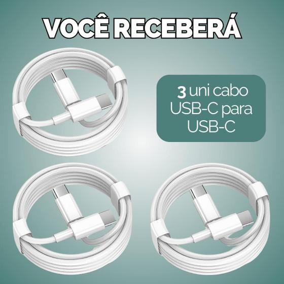 Imagem de Kit Cabo Carregador Turbo 1 Metro Usb Fonte Usb-C - Escolha Seu Kit