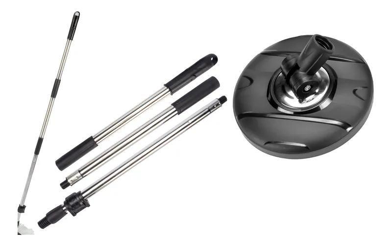 Imagem de Kit Cabo Inox + Base Preta Compatível com Todos os Mops Centrífuga