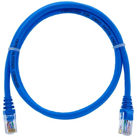 Imagem de Kit Cabo Patch Cord Cat5e Cca 1,5 Metros Azul 255 Un.