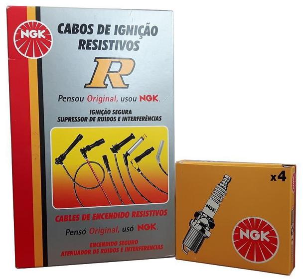 Imagem de Kit Cabos Ngk + Velas Ngk Daewoo Prince 2.0 94 A 95