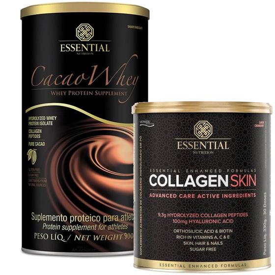 Imagem de Kit Cacao Whey Protein 900g + Collagen Skin 330g - Essential